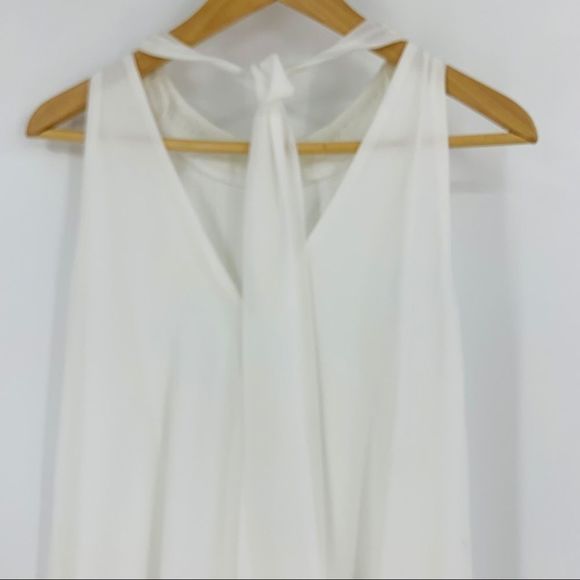 Soprano Swing Dress 9269 Small Chiffon White Beade - Picture 7 of 8
